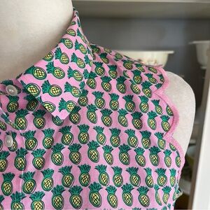 Talbots Dancing Pineapple Scalloped Shirt - Size 4